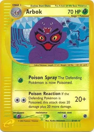 Arbok Reverse Holo 3 Normal