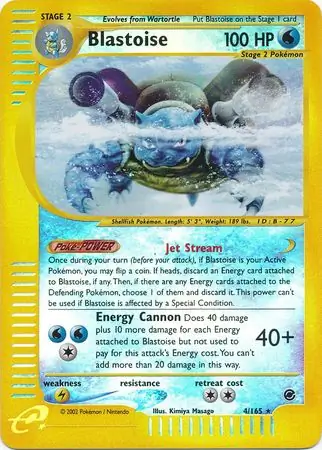 Blastoise Reverse Holo 4 Normal