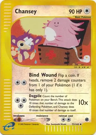 Chansey Reverse Holo 72 Normal