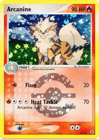 Arcanine Reverse Holo 18