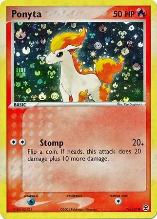 Ponyta Reverse Holo 76 Normal