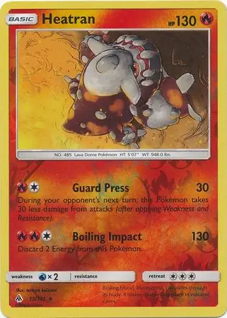 Heatran Reverse Holo 13 Normal