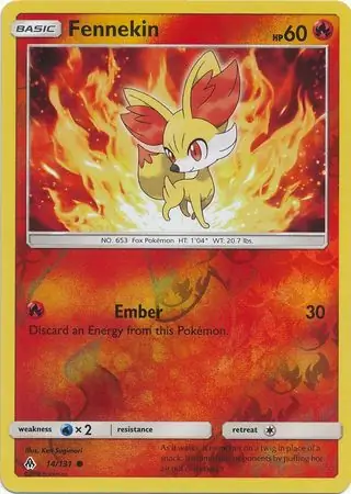 Fennekin Reverse Holo 14 Normal