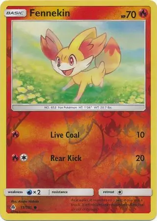 Fennekin Reverse Holo 15 Normal