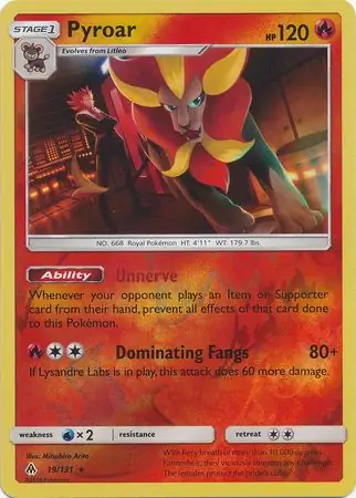 Pyroar Reverse Holo 19 Normal