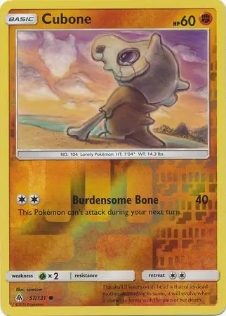 Cubone Reverse Holo 57 Normal