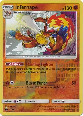 Infernape Reverse Holo 59 Normal