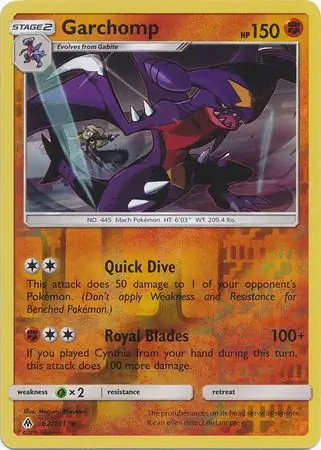 Garchomp Reverse Holo 62 Normal