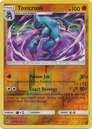 Toxicroak Reverse Holo 64 Normal