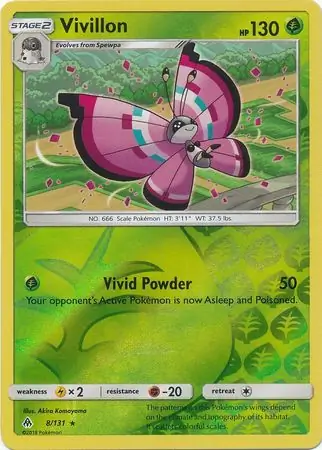 Vivillon Reverse Holo 8 Normal