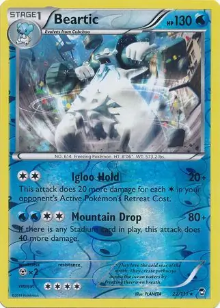 Beartic Reverse Holo 22