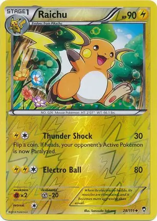 Raichu Reverse Holo 28 Normal