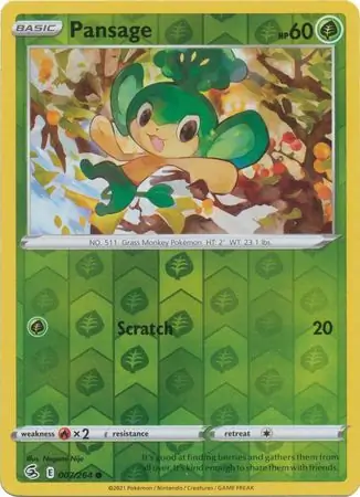 Pansage Reverse Holo 007 Normal