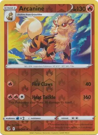Arcanine Reverse Holo 033 Normal