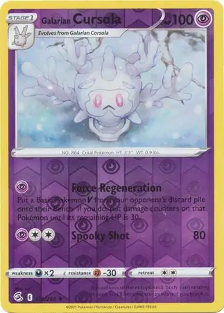 Galarian Cursola Reverse Holo 118 Normal