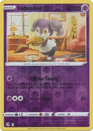 Indeedee Reverse Holo 127 Normal
