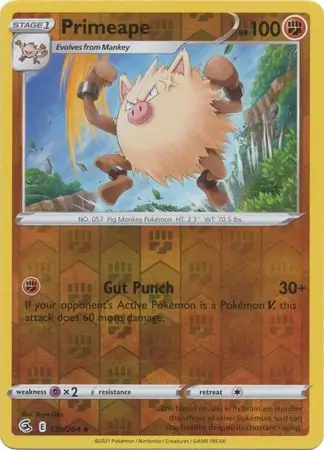 Primeape Reverse Holo 134 Normal