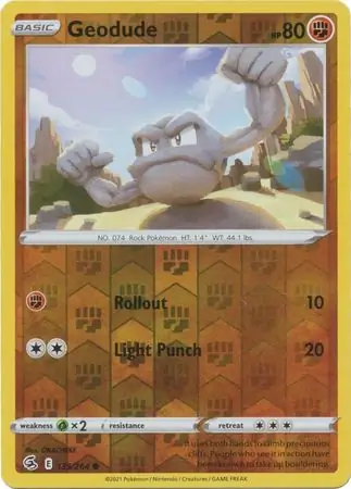 Geodude Reverse Holo 135 Normal