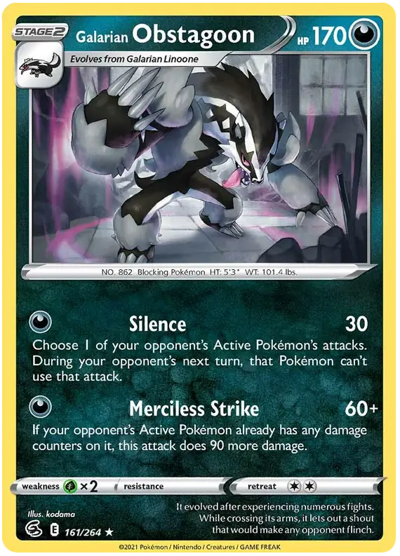Galarian Obstagoon 161 Normal