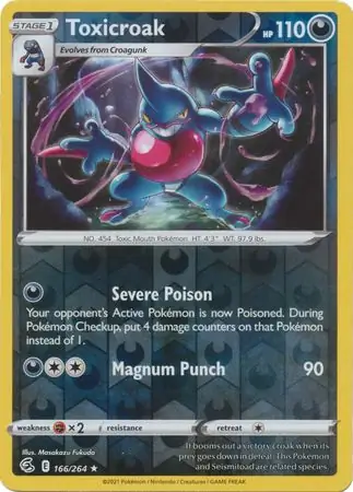 Toxicroak Reverse Holo 166 Normal