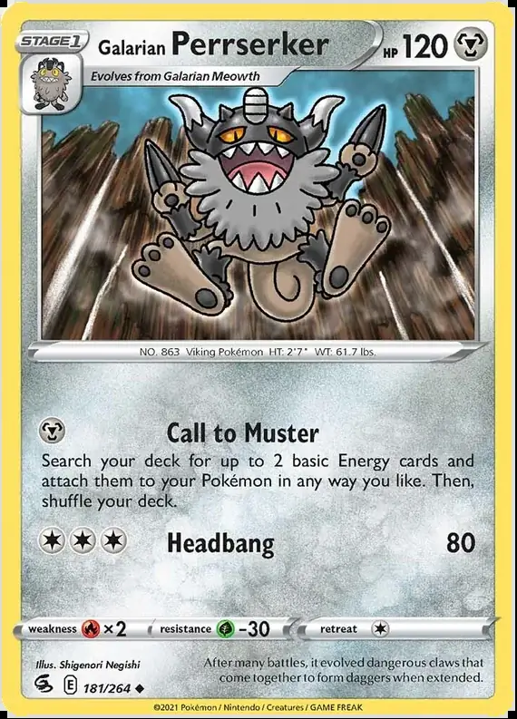 Galarian Perrserker 181 Normal