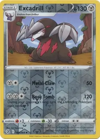 Excadrill Reverse Holo 183 Normal