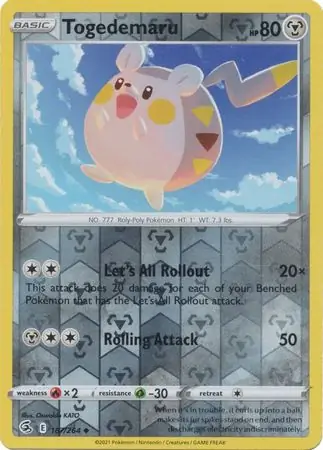 Togedemaru Reverse Holo 187 Normal