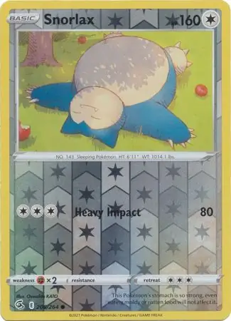 Snorlax Reverse Holo 206 Normal