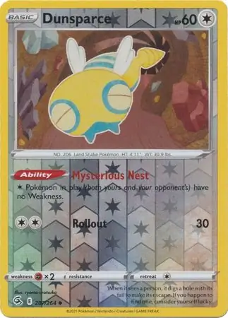 Dunsparce Reverse Holo 207 Normal