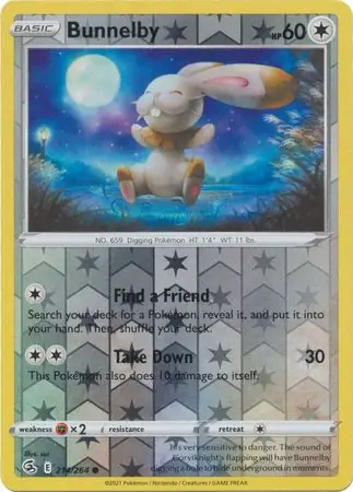 Bunnelby Reverse Holo 214 Normal