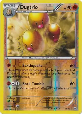Dugtrio Reverse Holo 39