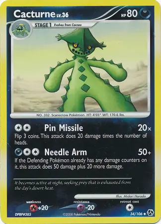 Cacturne Reverse Holo 34