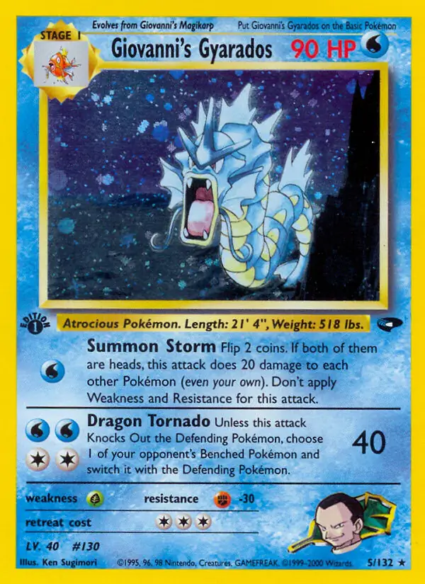 Giovanni's Gyarados Holo 5 Normal
