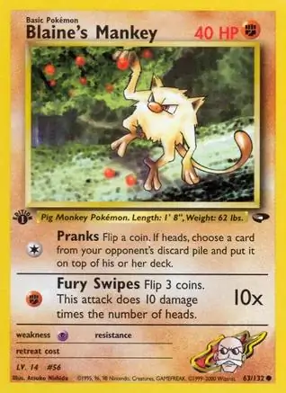 Blaine's Mankey 63 Normal