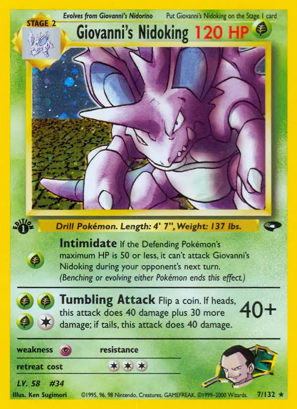 Giovanni's Nidoking Holo 7 Normal
