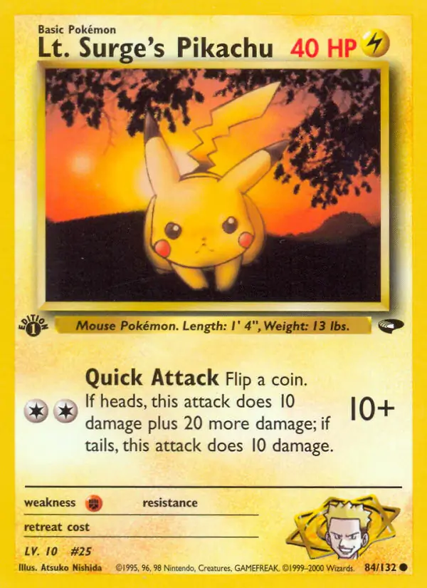 Lt. Surge's Pikachu 84 Normal