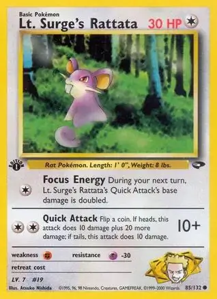 Lt. Surge's Rattata 85 Normal