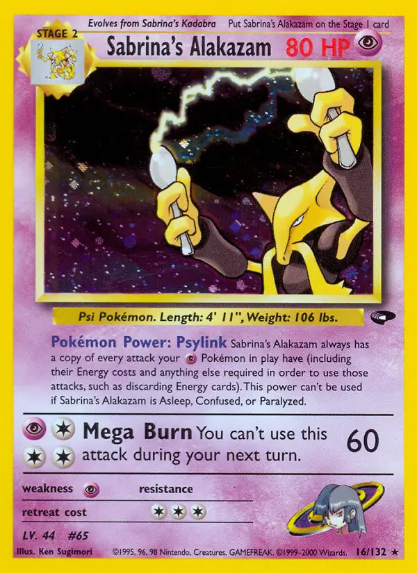 Sabrina's Alakazam Holo 16 Normal