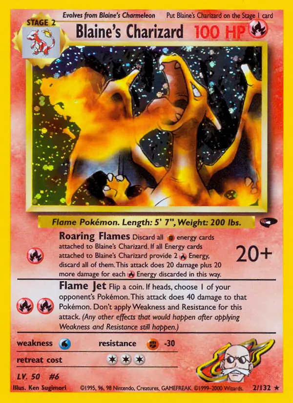 Blaine's Charizard Holo 2 Normal