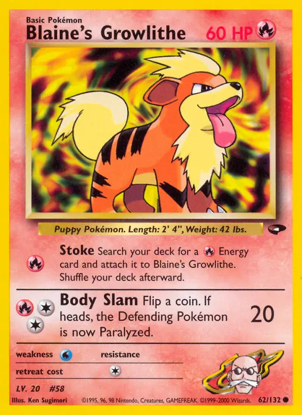 Blaine's Growlithe 62 Normal