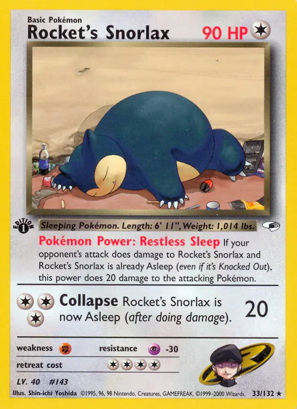 Rocket's Snorlax Holo 33