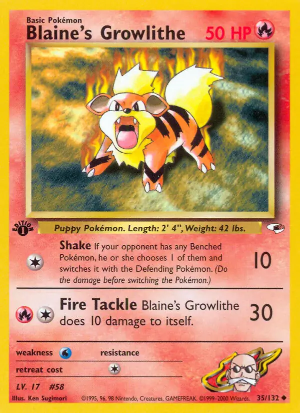 Blaine's Growlithe 35 Normal