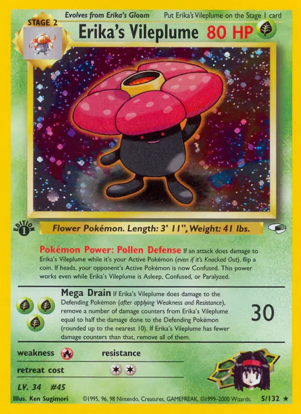 Erika's Vileplume Holo 5 Normal