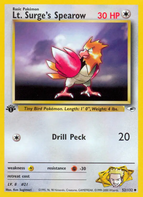 Lt. Surge's Spearow 52 Normal