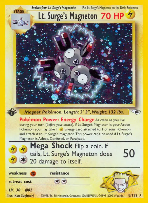 Lt. Surge's Magneton Holo 8 Normal