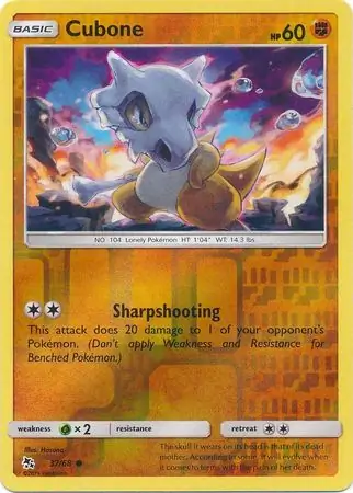 Cubone Reverse Holo 37 Normal