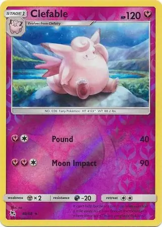 Clefable Reverse Holo 40 Normal