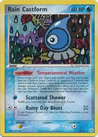 Rain Castform Reverse Holo 23