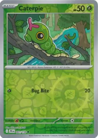 Caterpie Reverse Holo 001 Normal