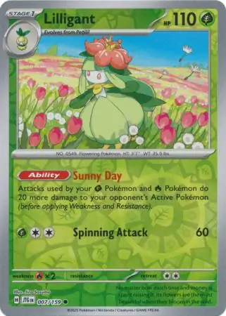 Lilligant Reverse Holo 007 Normal